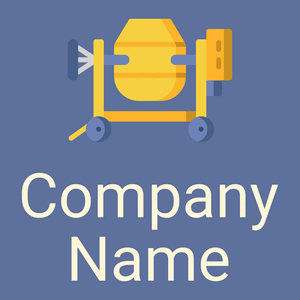 Concrete mixer logo on a Waikawa Grey background - Construção & Ferramentas