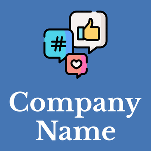 Black Social media on a Steel Blue background - Tecnología