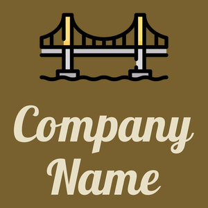 Bridge logo on a brown background - Abstrait