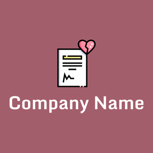 Divorce logo on a Turkish Rose background - Computer