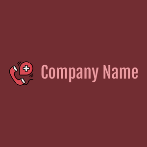 Emergency call logo on a Auburn background - Seguridad