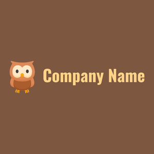 Owl logo on a Potters Clay background - Abstrait