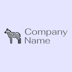 Zebra logo on a Ghost White background - Animaux & Animaux de compagnie