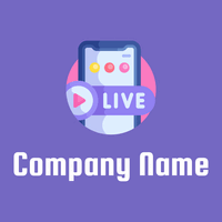 Live logo on a Moody Blue background - Kommunikation