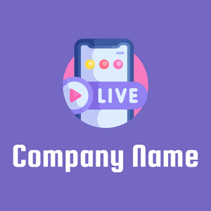 Live logo on a Moody Blue background - Comunicazioni