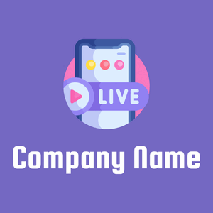 Live logo on a Moody Blue background - Comunicaciones