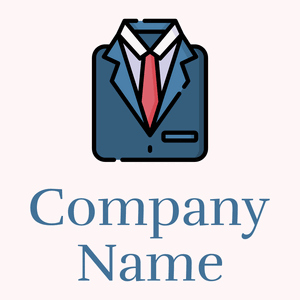Blue Suit logo on a Snow background - Abstrato