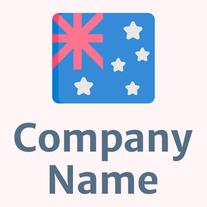 Australian flag on a Lavender Blush background - Abstrakt