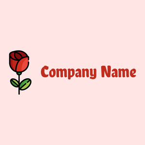 Rose logo on a Misty Rose background - Computer
