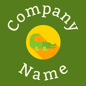 Alligator logo on a Olive Drab background - Tiere & Haustiere