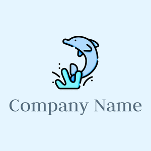 Dolphin on a Alice Blue background - Animales & Animales de compañía