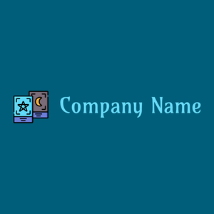 Tarot logo on a Blue Lagoon background - Abstrait