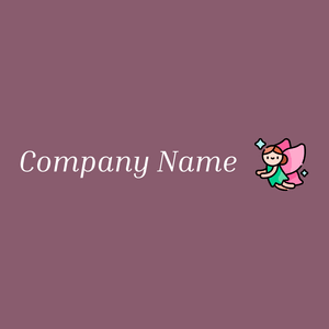 Fairy logo on a Mauve Taupe background - Abstracto