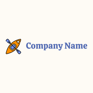 Kayak on a Floral White background - Sport