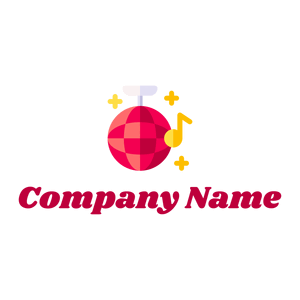 Discoball Prom night logo on a White background - Abstrato
