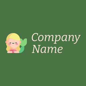 Mermaid on a Fern Green background - Juegos & Entretenimiento
