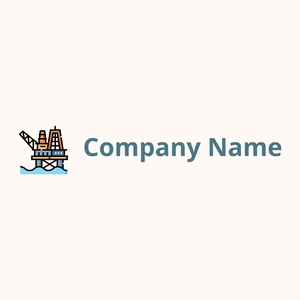 Oil rig logo on a Seashell background - Sommario