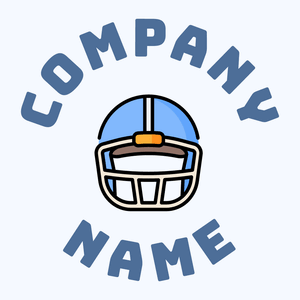 Football helmet logo on a Alice Blue background - Construction & Outils