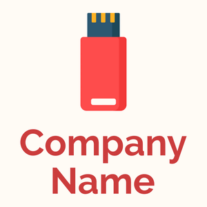Pendrive logo on a Floral White background - Computadores