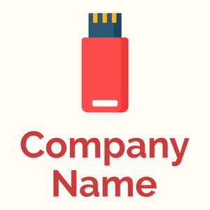Pendrive logo on a Floral White background - Ordinateur