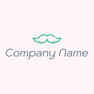 Moustache logo on a Lavender Blush background - Moda & Bellezza