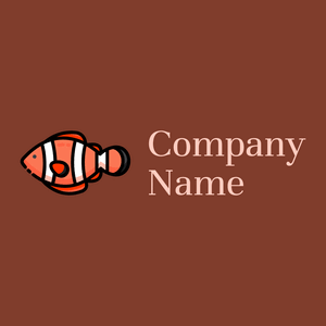 Clown fish on a Crab Apple background - Dieren/huisdieren