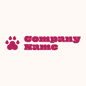 Animal track logo on a Seashell background - Animales & Animales de compañía