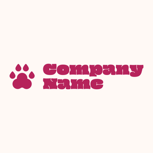 Animal track logo on a Seashell background - Animais e Pets