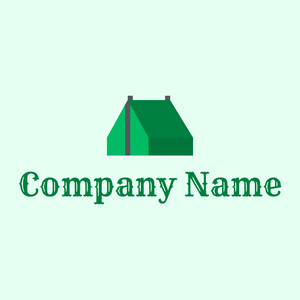 Tent logo on a Mint Cream background - Juegos & Entretenimiento