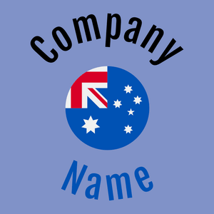 Australia on a Polo Blue background - Abstracto