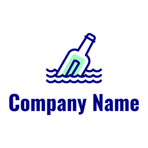 Message in a bottle logo on a White background - Comunicazioni