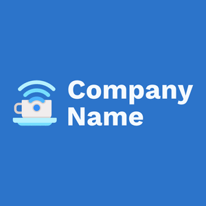 Wifi logo on a Cerulean Blue background - Alimentos & Bebidas