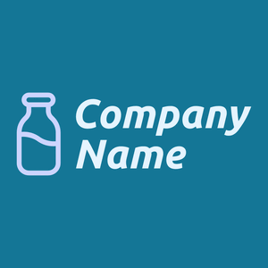 Milk bottle logo on a Denim background - Domaine de l'agriculture