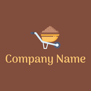 Wheel barrow logo on a Nutmeg background - Fiori