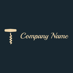 Wine opener logo on a Tangaroa background - Abstrato