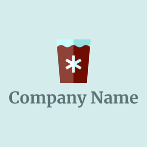 Iced coffee logo on a Oyster Bay background - Nourriture & Boisson
