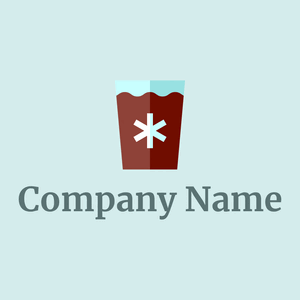 Iced coffee logo on a Oyster Bay background - Essen & Trinken