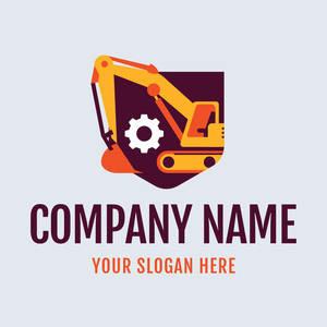excavator in shield logo - Construcción & Herramientas