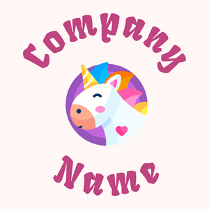 Unicorn logo on a Snow background - Abstrato