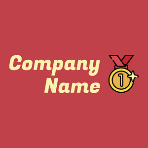 Gold medal logo on a Sunset background - Domaine sportif