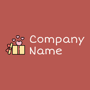 Gift box logo on a Chestnut background - Kleinhandel