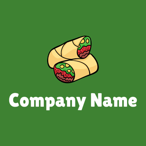 Burrito logo on a green background - Cibo & Bevande