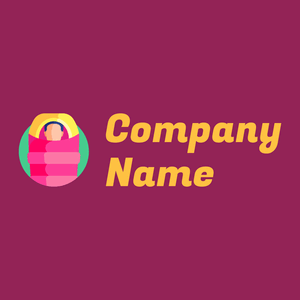 Sleeping bag logo on a Lipstick background - Abstracto