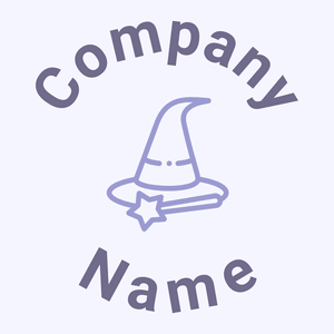 Wizard hat logo on a Ghost White background - Entertainment & Kunst
