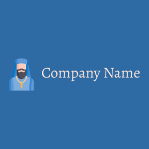 Orthodox logo on a Lochmara background - Abstract