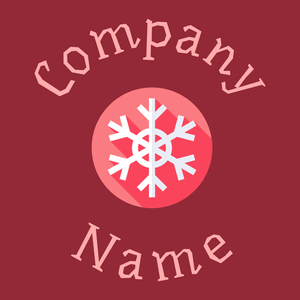 Snowflake logo on a Bright Red background - Abstrait