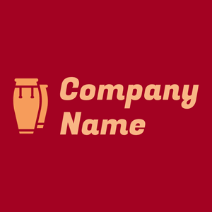 Conga drum logo on a red background - Communauté & Non-profit