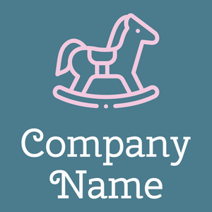 Rocking horse logo on a Paradiso background - Enfant & Garderie