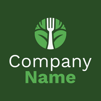 Healthy food logo with white fork - Business & Consulting