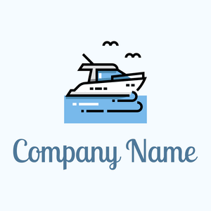 Yacht logo on a Alice Blue background - Automobiles & Vehículos